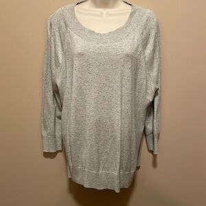 Gray speckled sweater